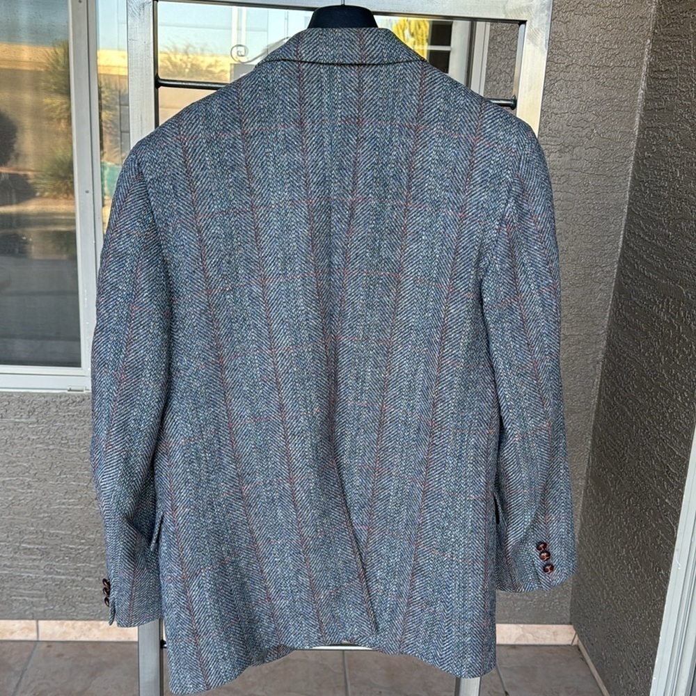 Pendleton Blue And Maroon Patterned Wool Blazer S… - image 2